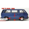 VW T3 Transporter, Vangagon, Multivan - listwa boczna, szeroka, prawa na drzwi suwane / right door side panel / rechts seiten Turpanel -  TC-T3SLPD-01