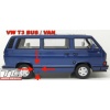 VW T3 Transporter, Multivan - listwa boczna, szeroka, prawa strona tył / right rear side panel / rechts seiten Heckpanel - TC-T3SLPT-01